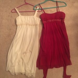 2 girls silk dresses